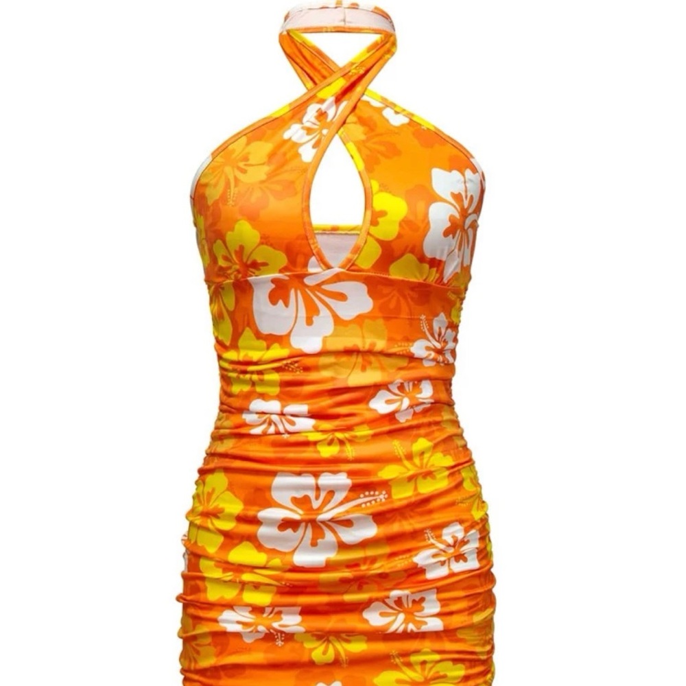 Floral Print Cross Dress